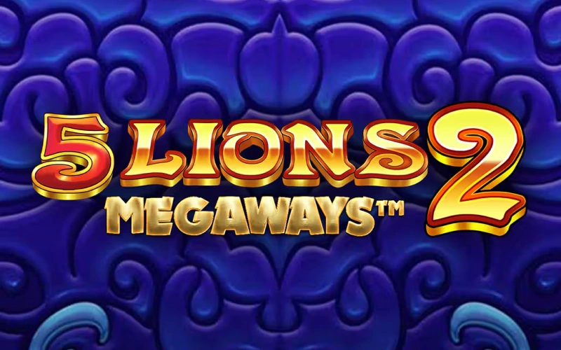 Identifica el diseño oriental dorado del título 5 Lions Megaways 2 disponible en Bet365.