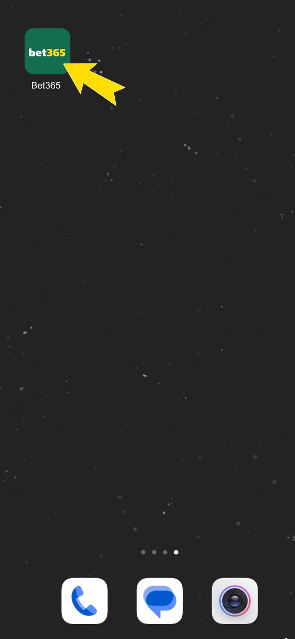 Presiona abrir para iniciar la aplicación de Bet365.