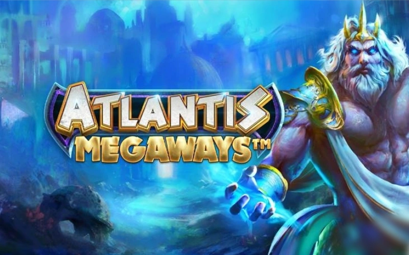Visualiza al dios Neptuno emergiendo de las profundidades en el slot Atlantis Megaways de Bet365.