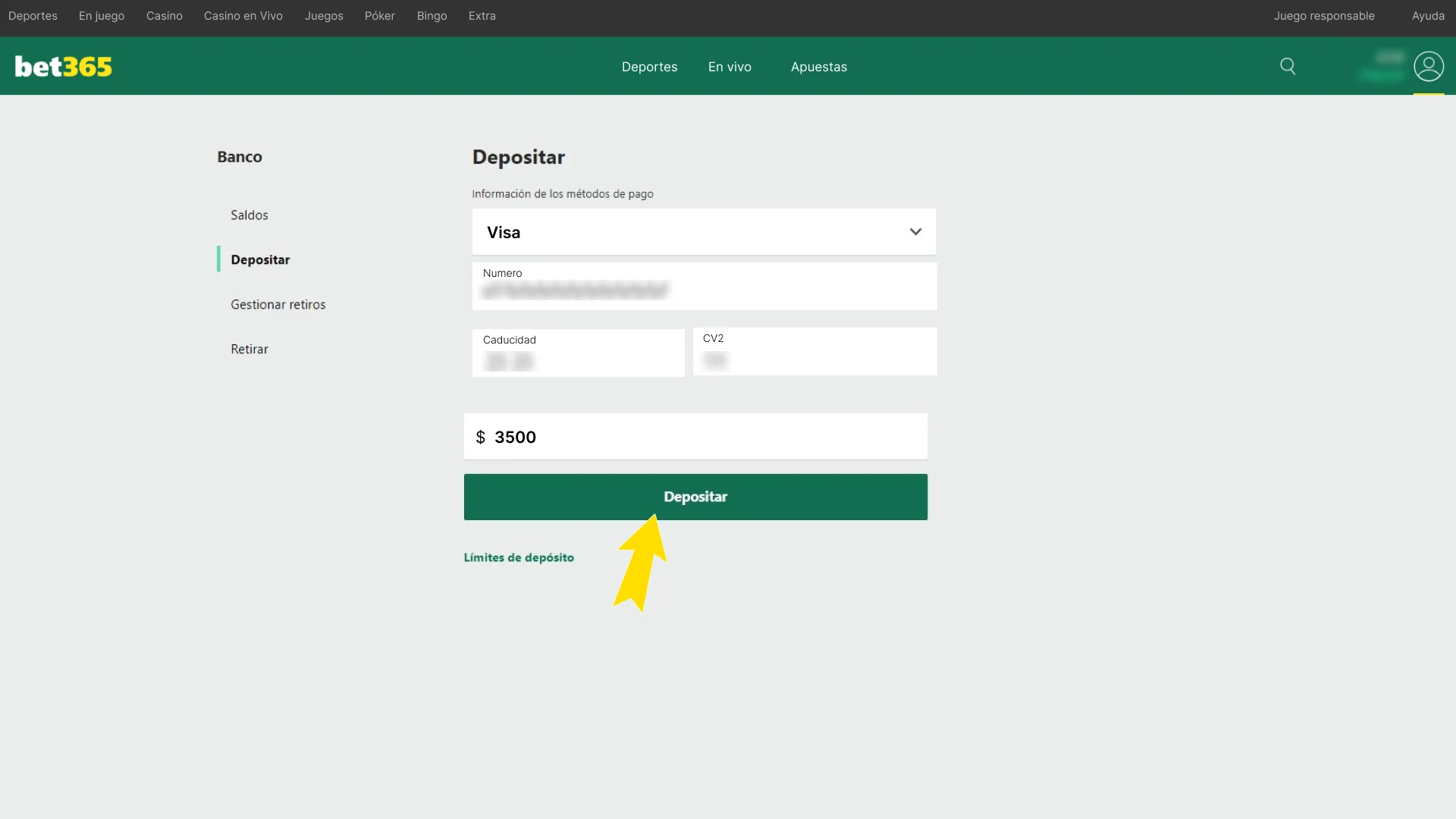 La plataforma Bet365 ofrece diversos métodos de pago.