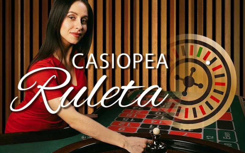 Ve a la crupier profesional gestionando la mesa de Casiopea Ruleta en el casino de Bet365.