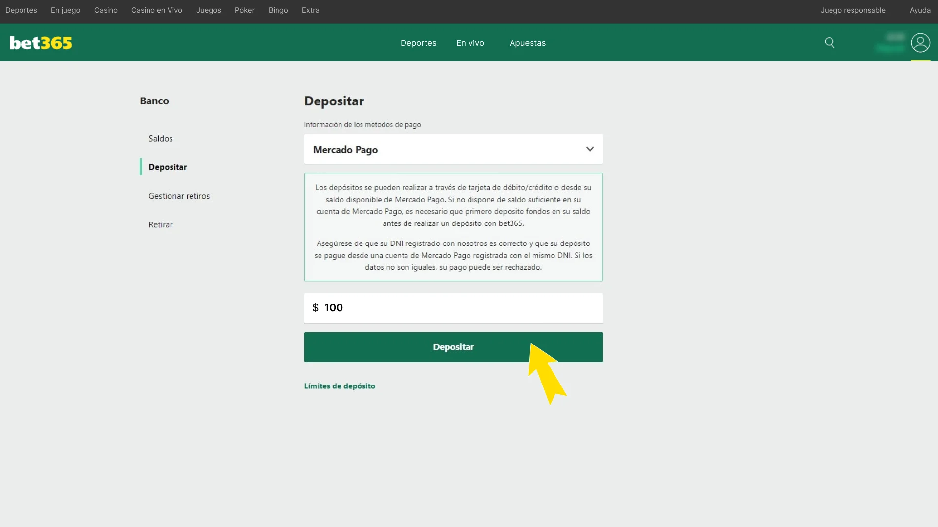 Bet365 ofrece opciones seguras para depositar dinero.