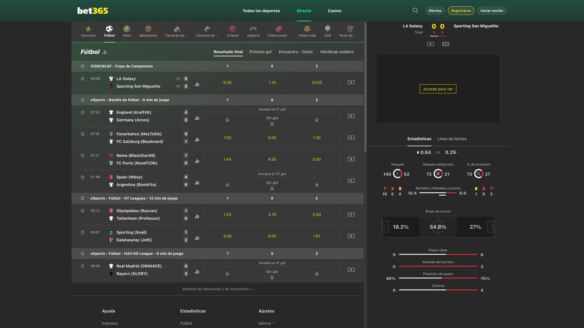 Apuesta en deportes con Bet365, gana hoy.