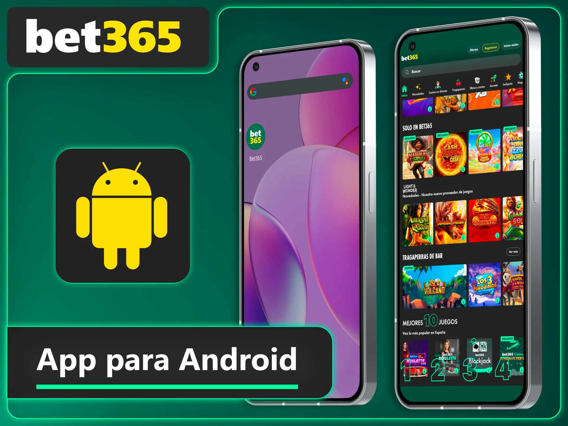 Descarga la app Bet365 para Android y disfruta apuestas rápidas desde tu móvil.