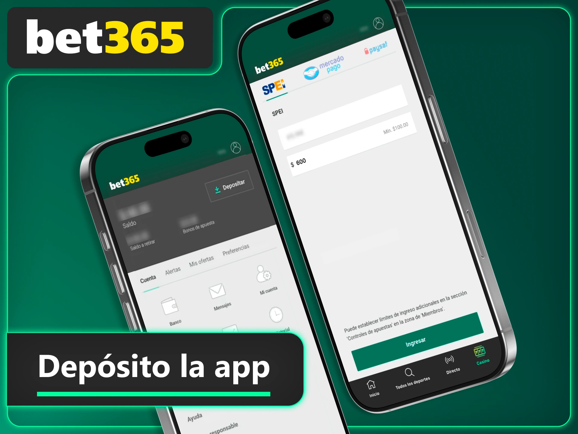 Recarga tu cuenta Bet365 en segundos y aprovecha acreditación rápida.