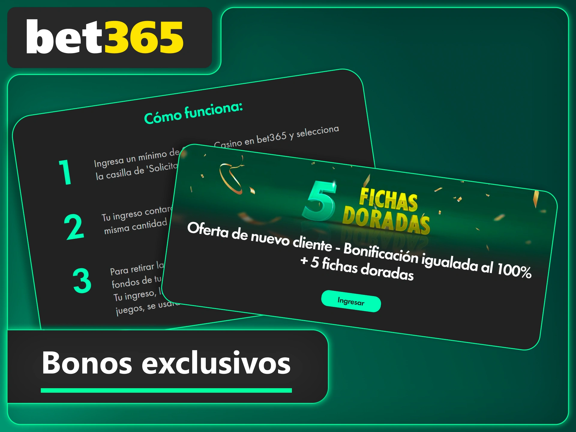 Aprovecha bonos exclusivos del casino Bet365 y juega ahora con promociones que aumentan tus oportunidades.