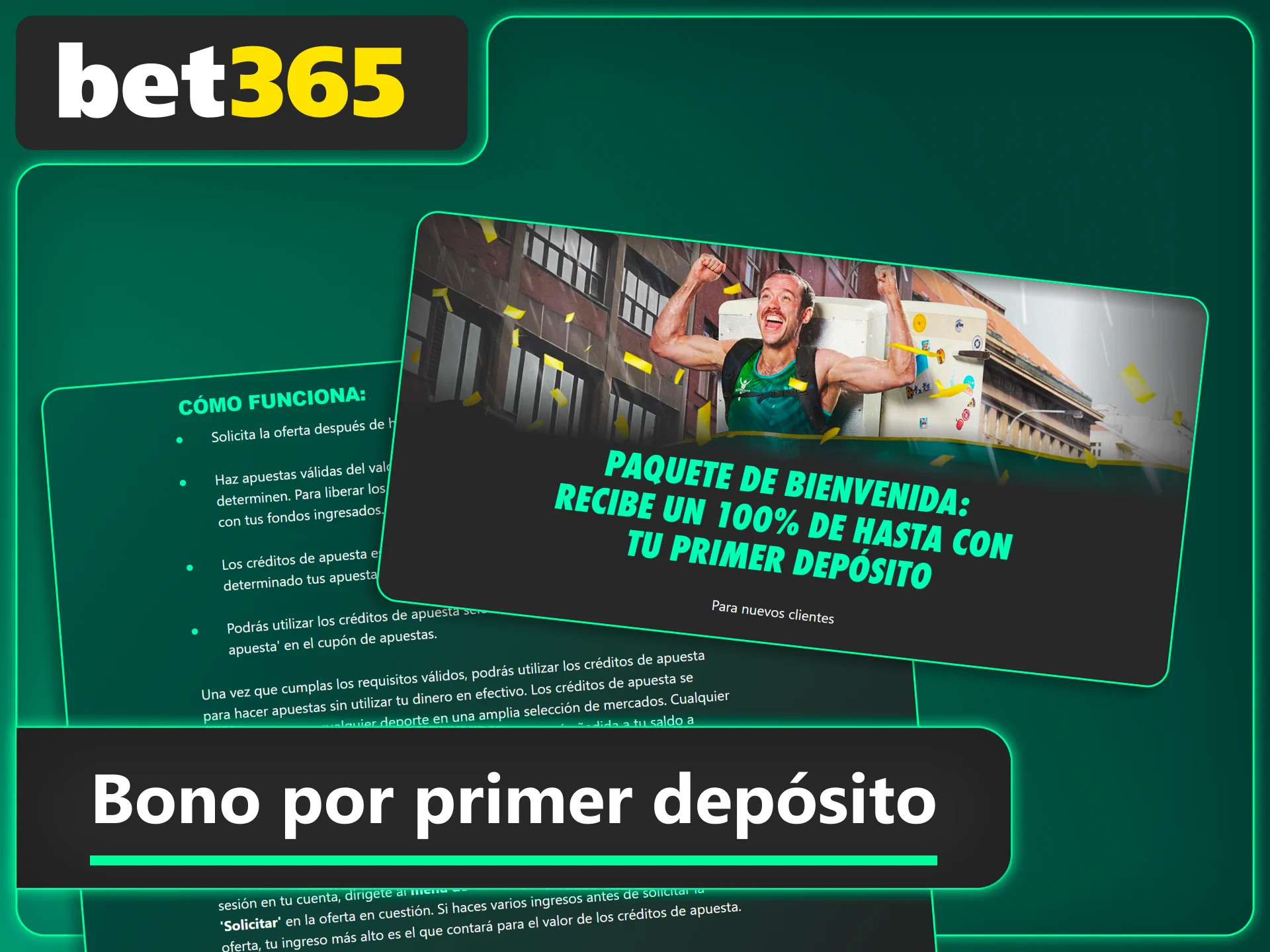Activa tu bono por primer depósito en Bet365 y disfruta promociones actuales con mayores ventajas.