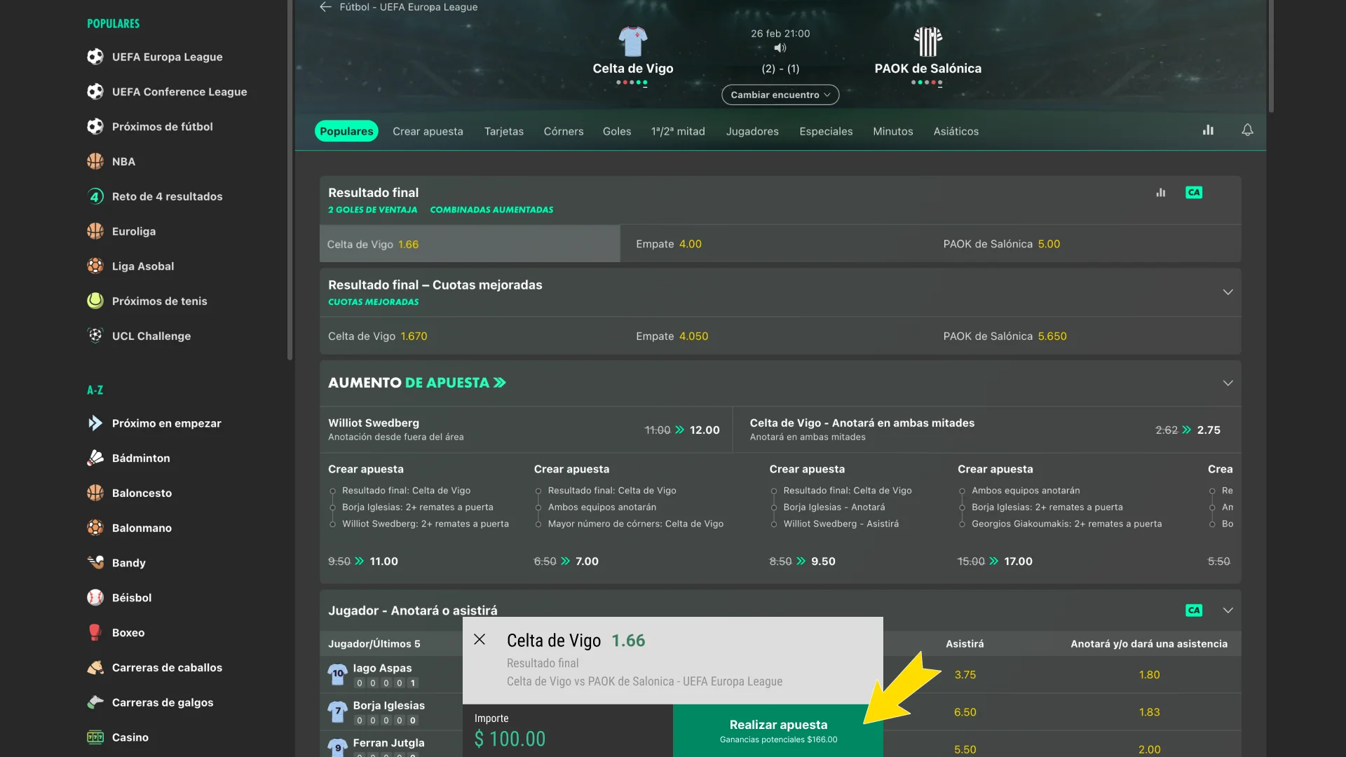 Confirma tu apuesta en Bet365 de forma segura.